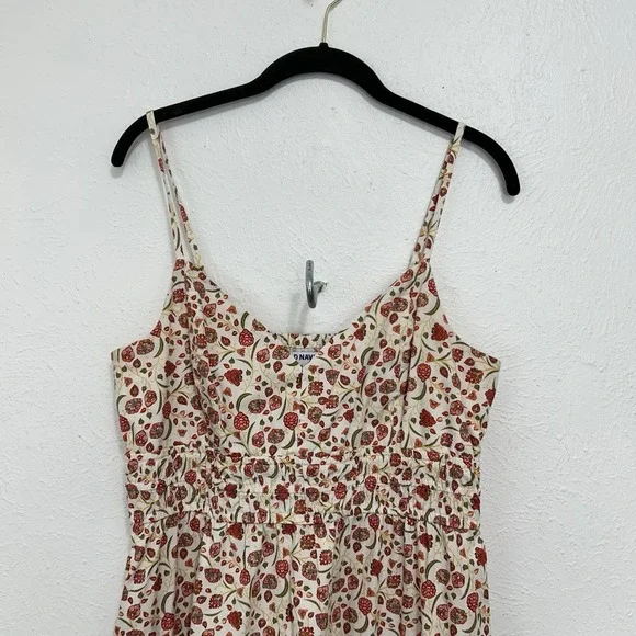 Old Navy Cami Garden Floral Babydoll Garden Midi Dress Cottagecore Feminine Sz M - Picture 4 of 12